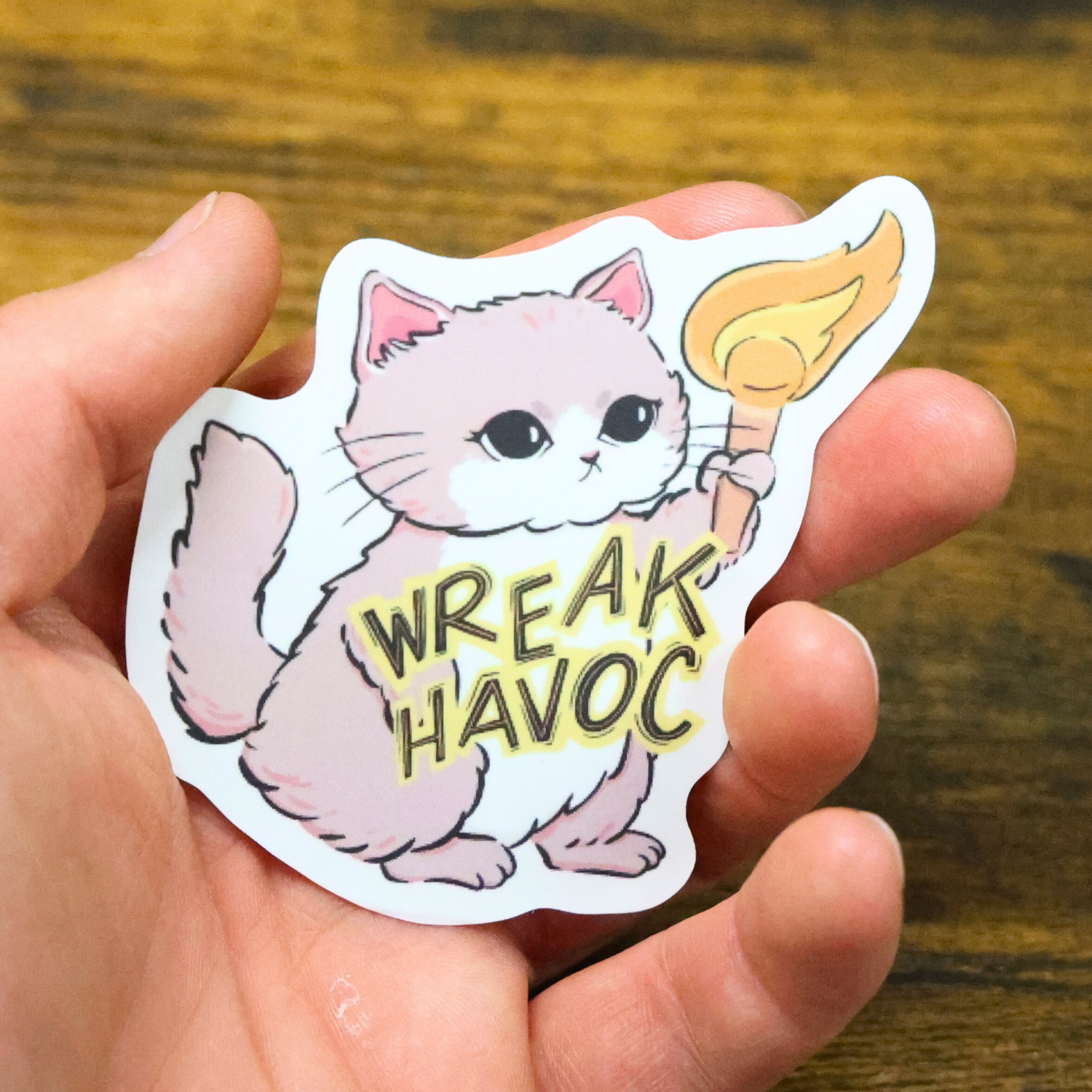 Wreak Havoc Funny Vinyl Sticker