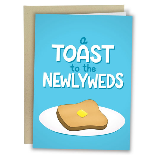 A Toast To The Newlyweds | Funny Engagement Card - Sleazy Greetings - greetingcard