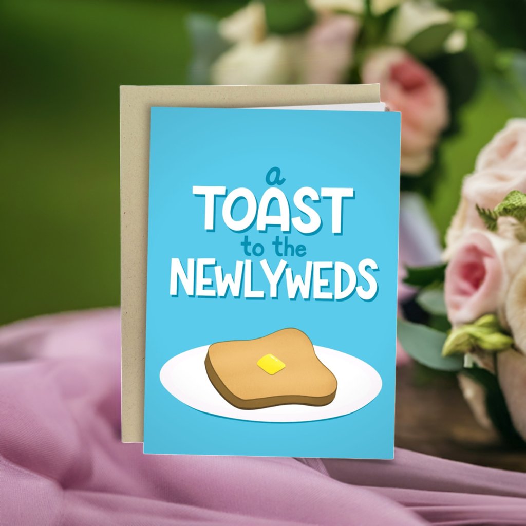 A Toast To The Newlyweds | Funny Engagement Card - Sleazy Greetings - greetingcard