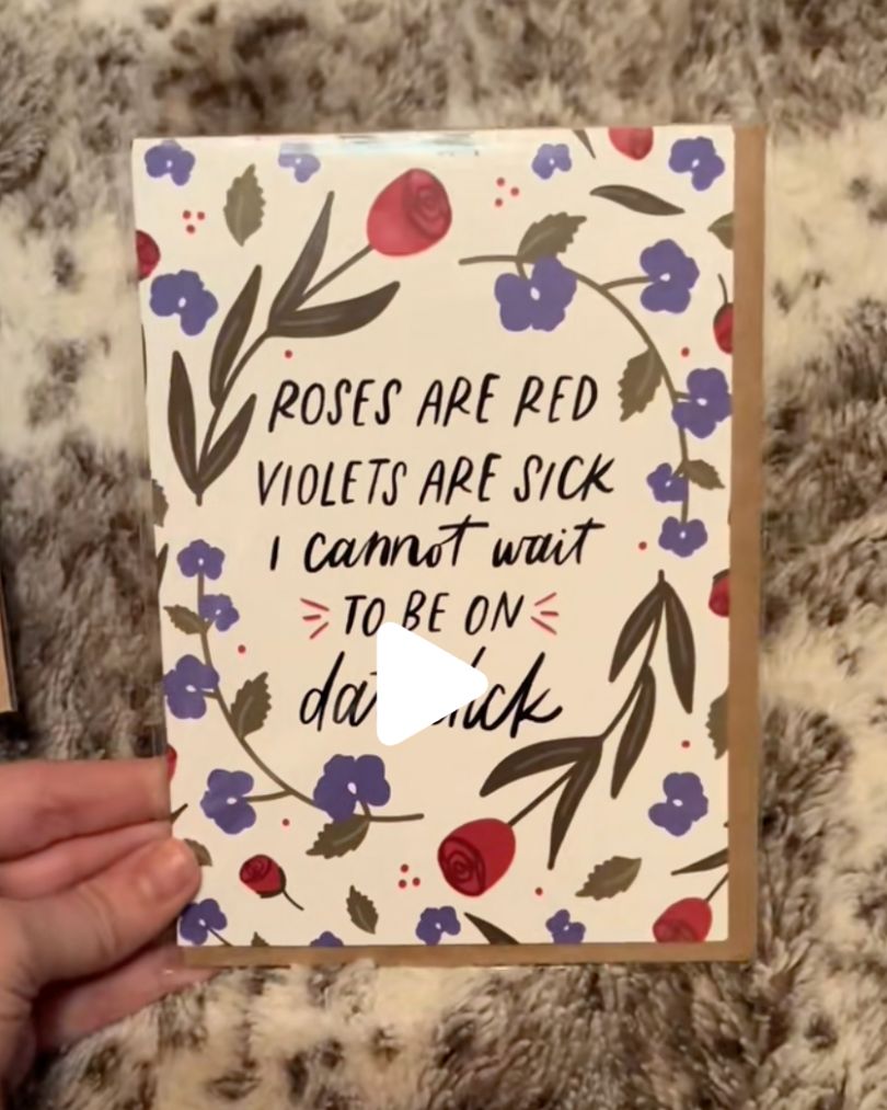 dad reading a sleazy greeting card