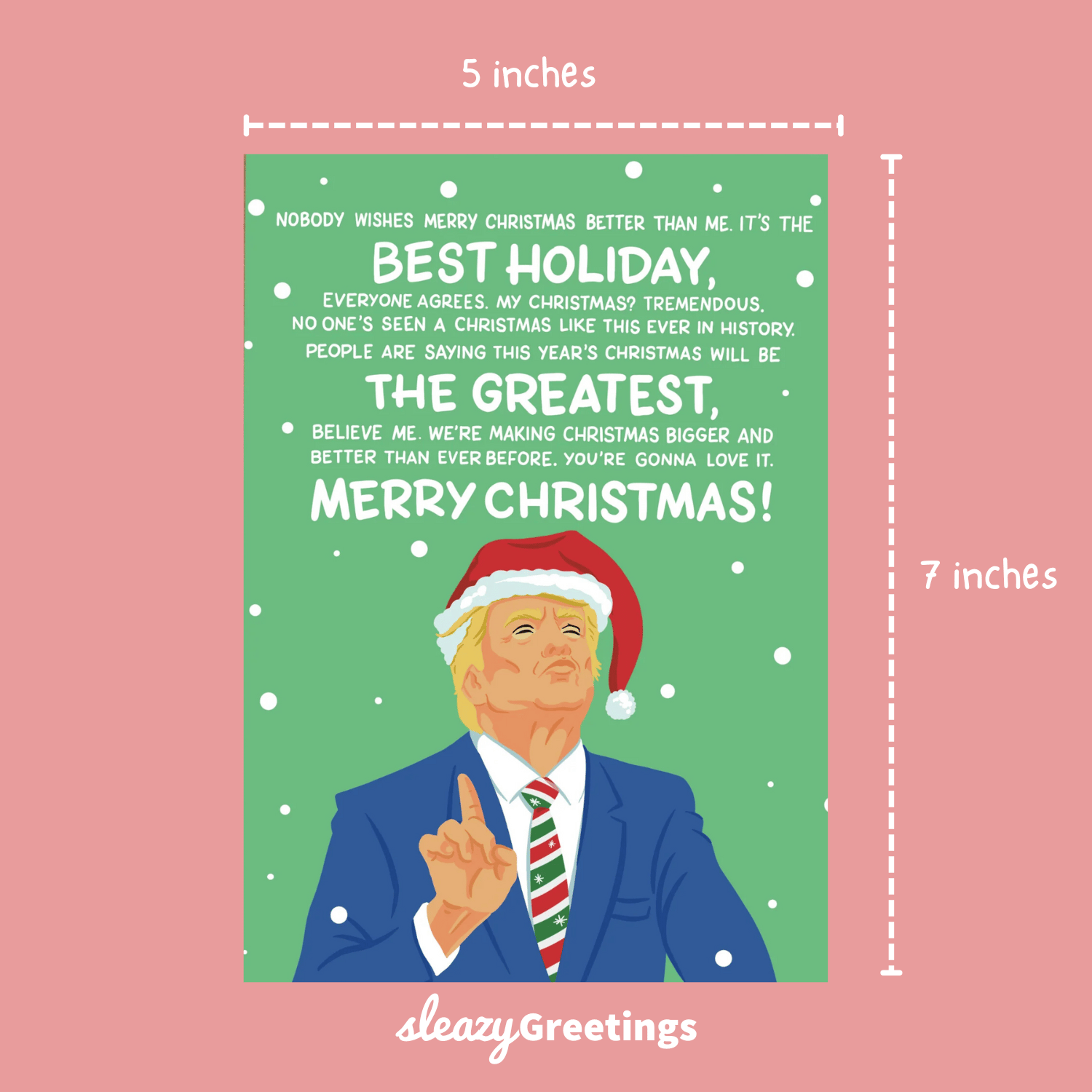 The Greatest Christmas Trump | Funny Christmas Card | Funny Christmas Card Bundle Set of 6