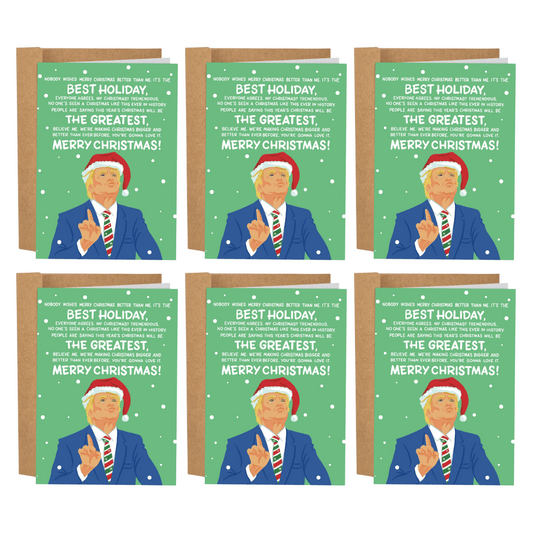 The Greatest Christmas Trump | Funny Christmas Card | Funny Christmas Card Bundle Set of 6