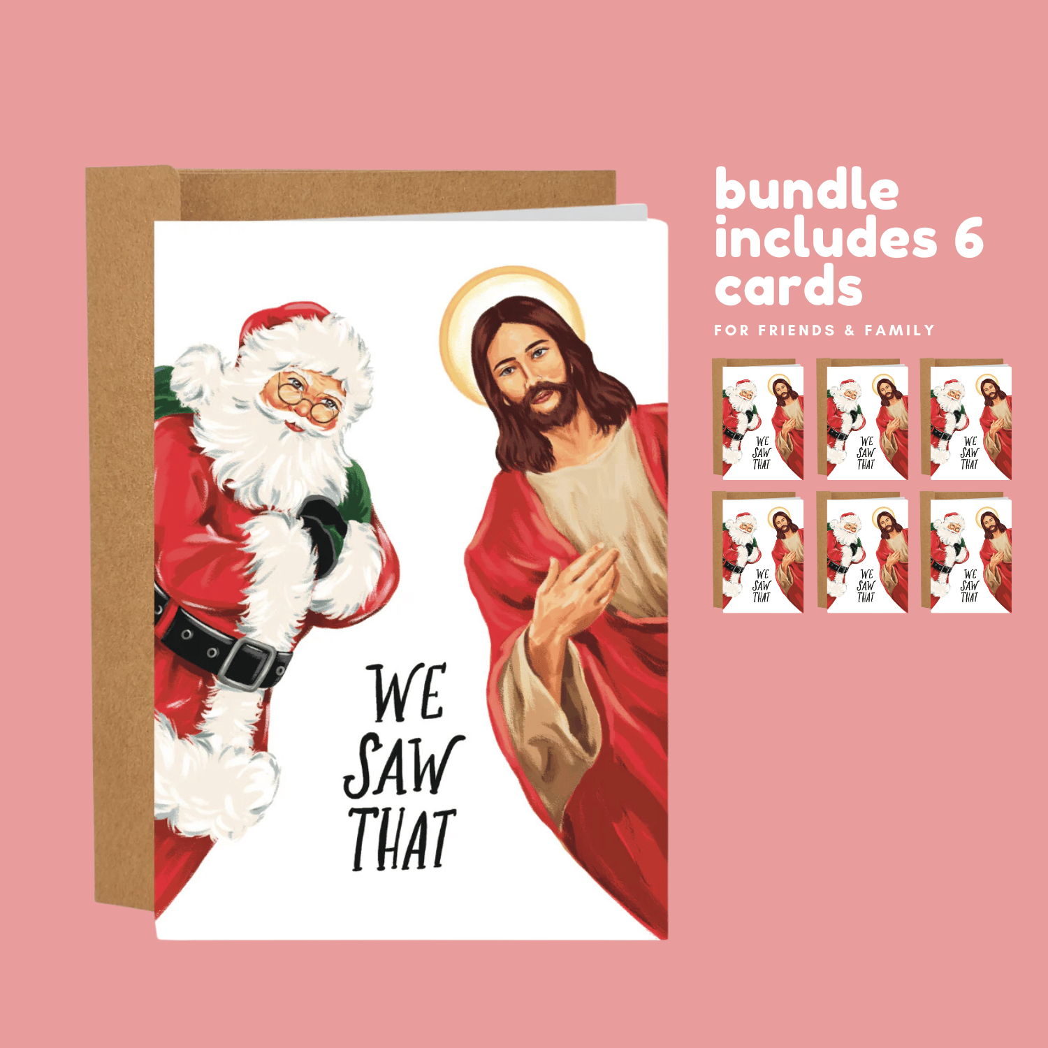 We Saw That | 6 Funny Christmas Cards Bundle