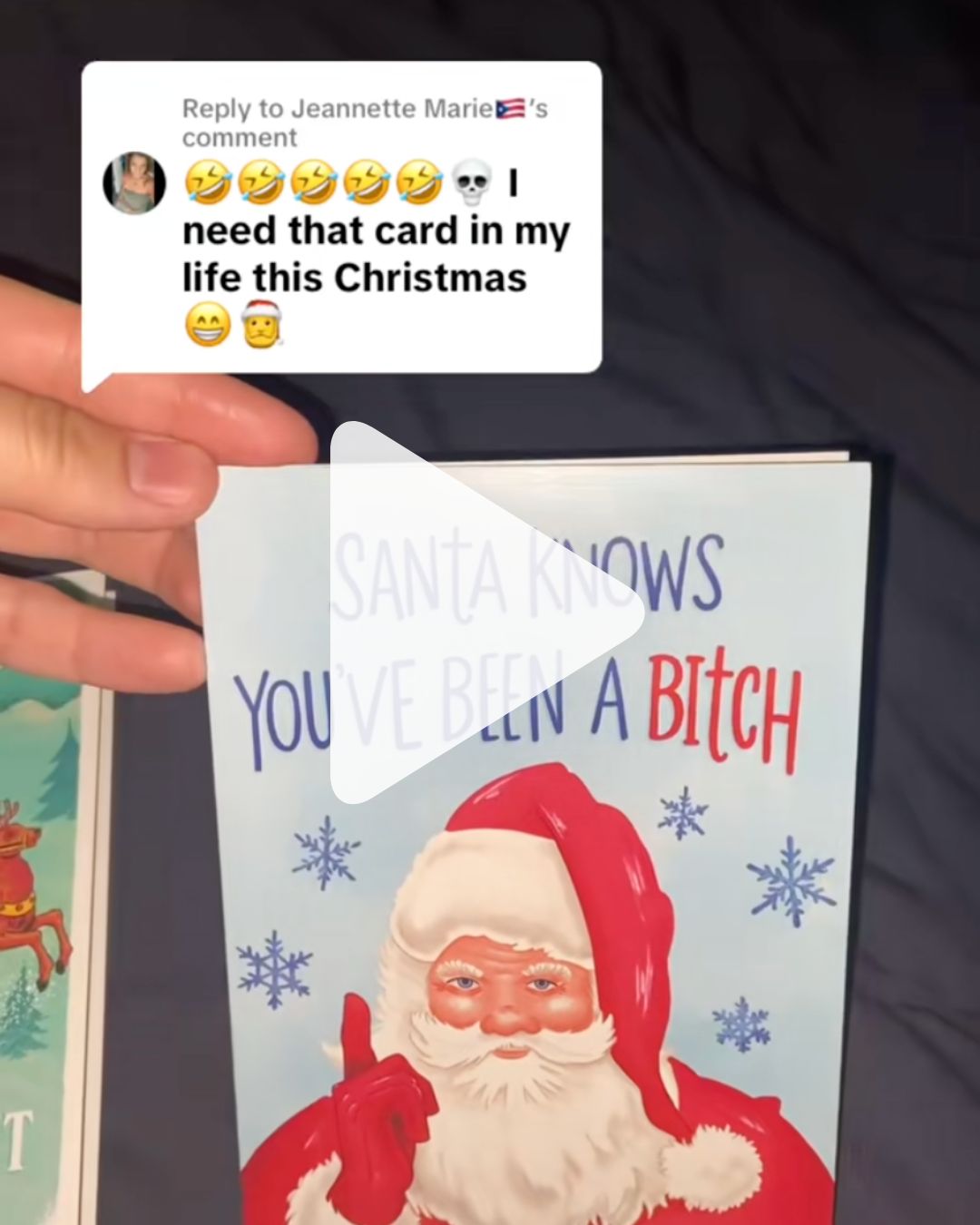 dad reading a sleazy greeting card