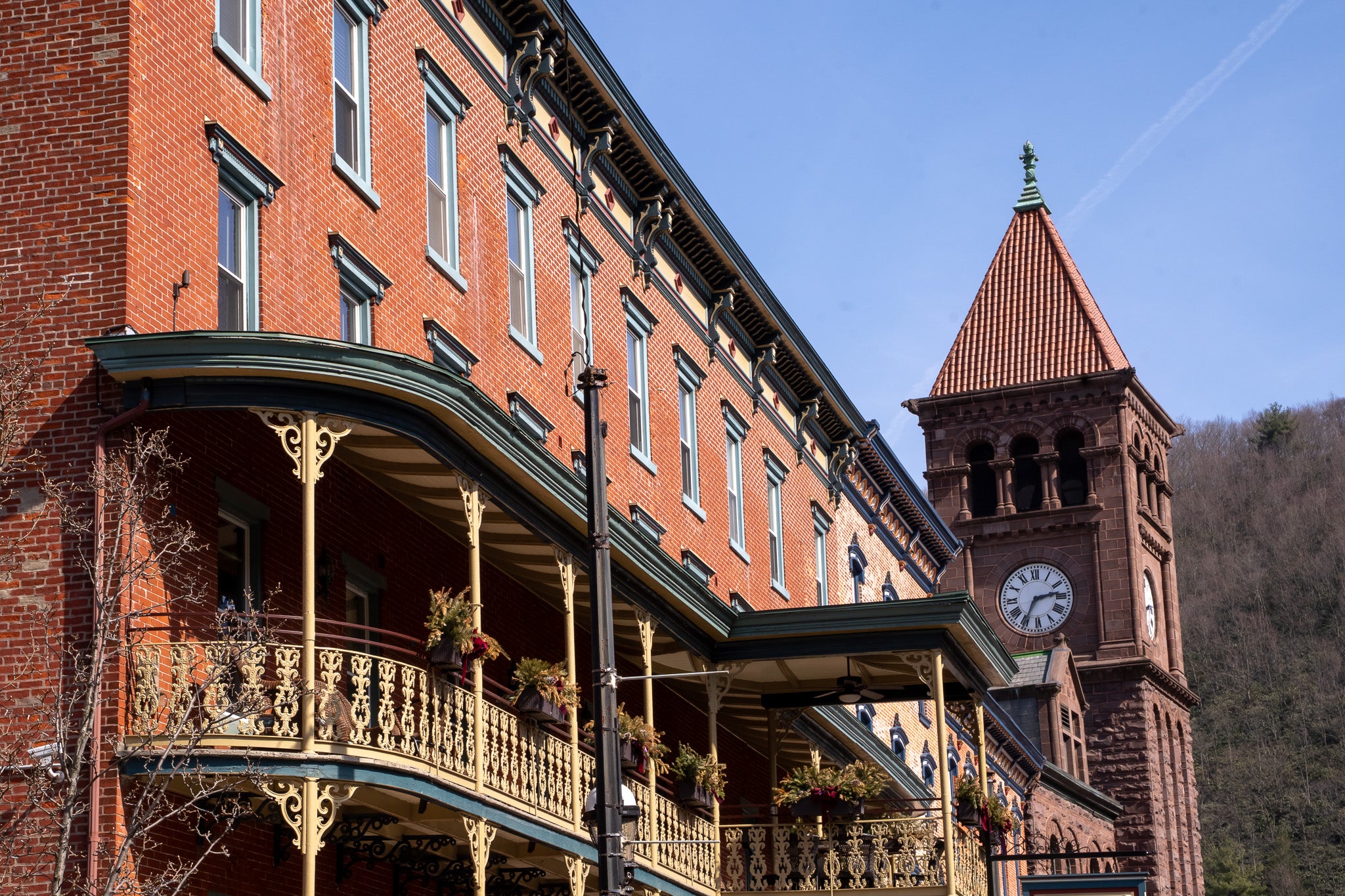 Picture of historic Jim Thorpe on broadway street taken from The Silly Goose