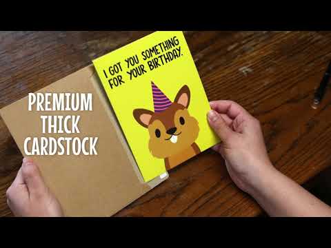 Sleazy Greetings Deez Nuts Squirrel Pop Up Birthday Card - Funny Birthday Card for Men Women - Squirrel 3D Greeting Cards 5x7 Inch