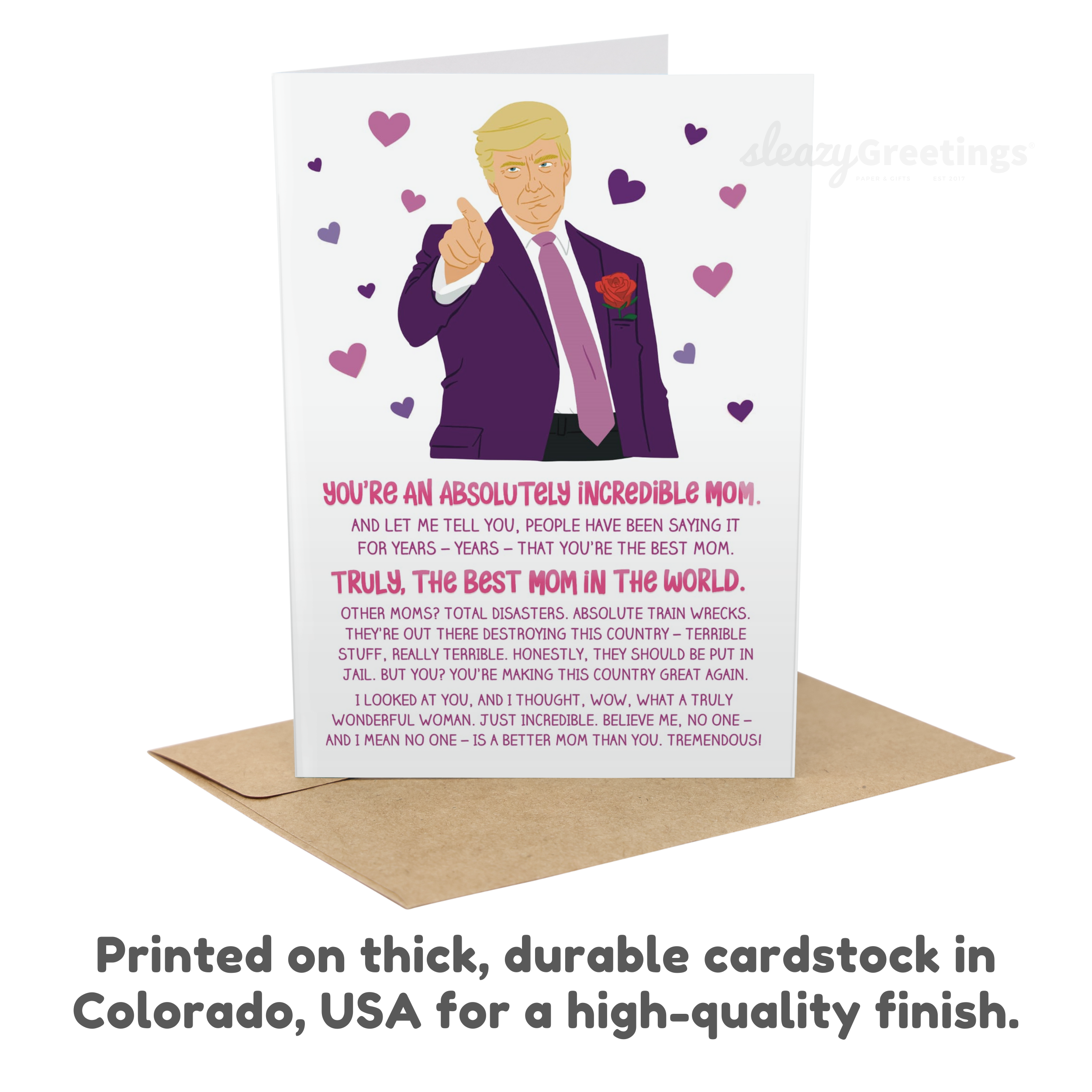 You're An Absolutely Incredible Mom Trump | Funny Mother's Day Card