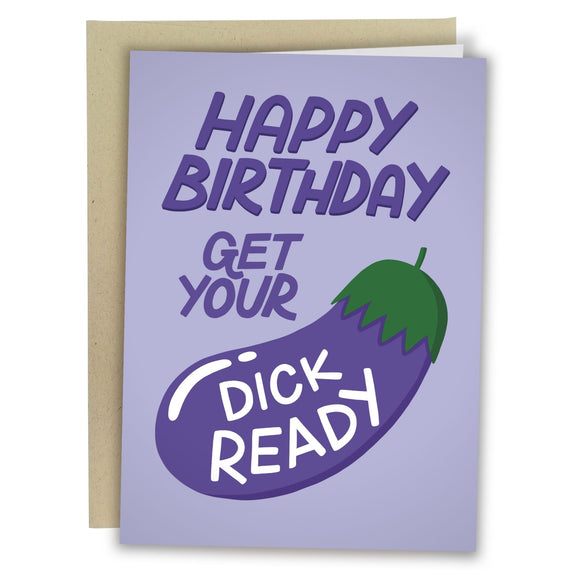 Eggplant Birthday Card