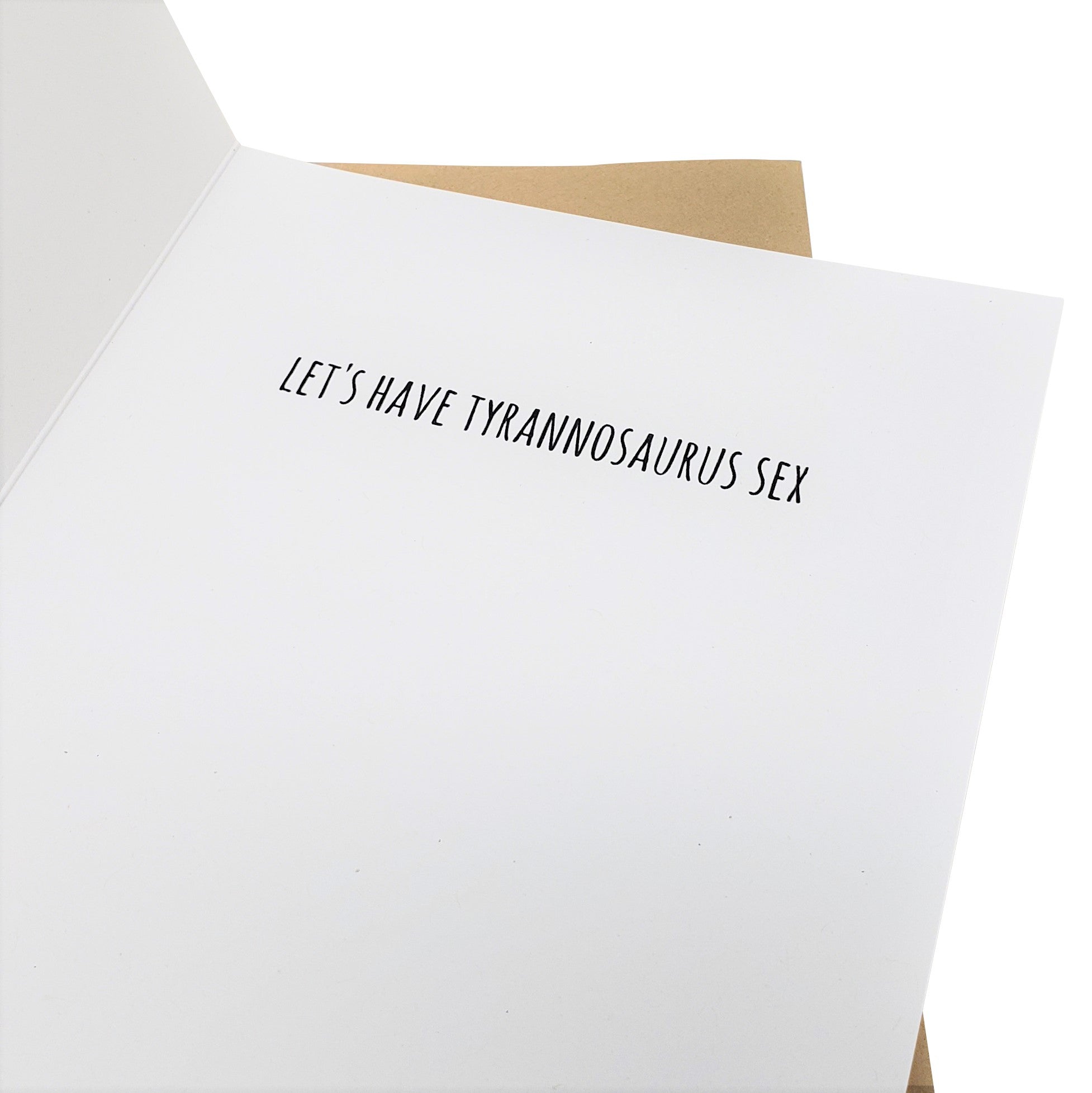 Tyrannosaurus Sex - Dirty Card - Naughty Adult Greeting Card - Sleazy Greetings