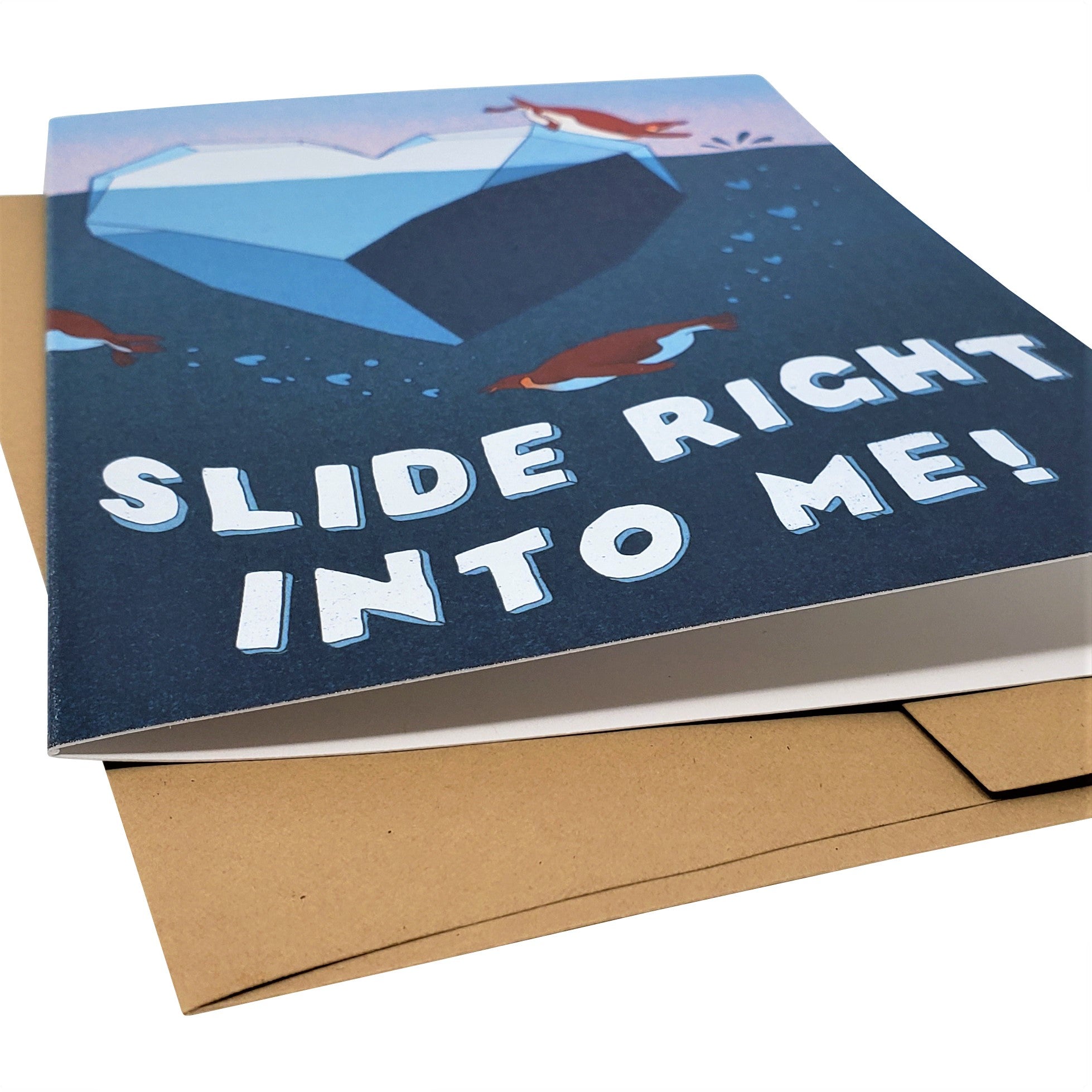 Slide Right Into Me - Dirty Card - Naughty Adult Greeting Card - Sleazy Greetings