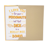 Really Nice Bonus - Dirty Card - Naughty Adult Greeting Card - Sleazy Greetings