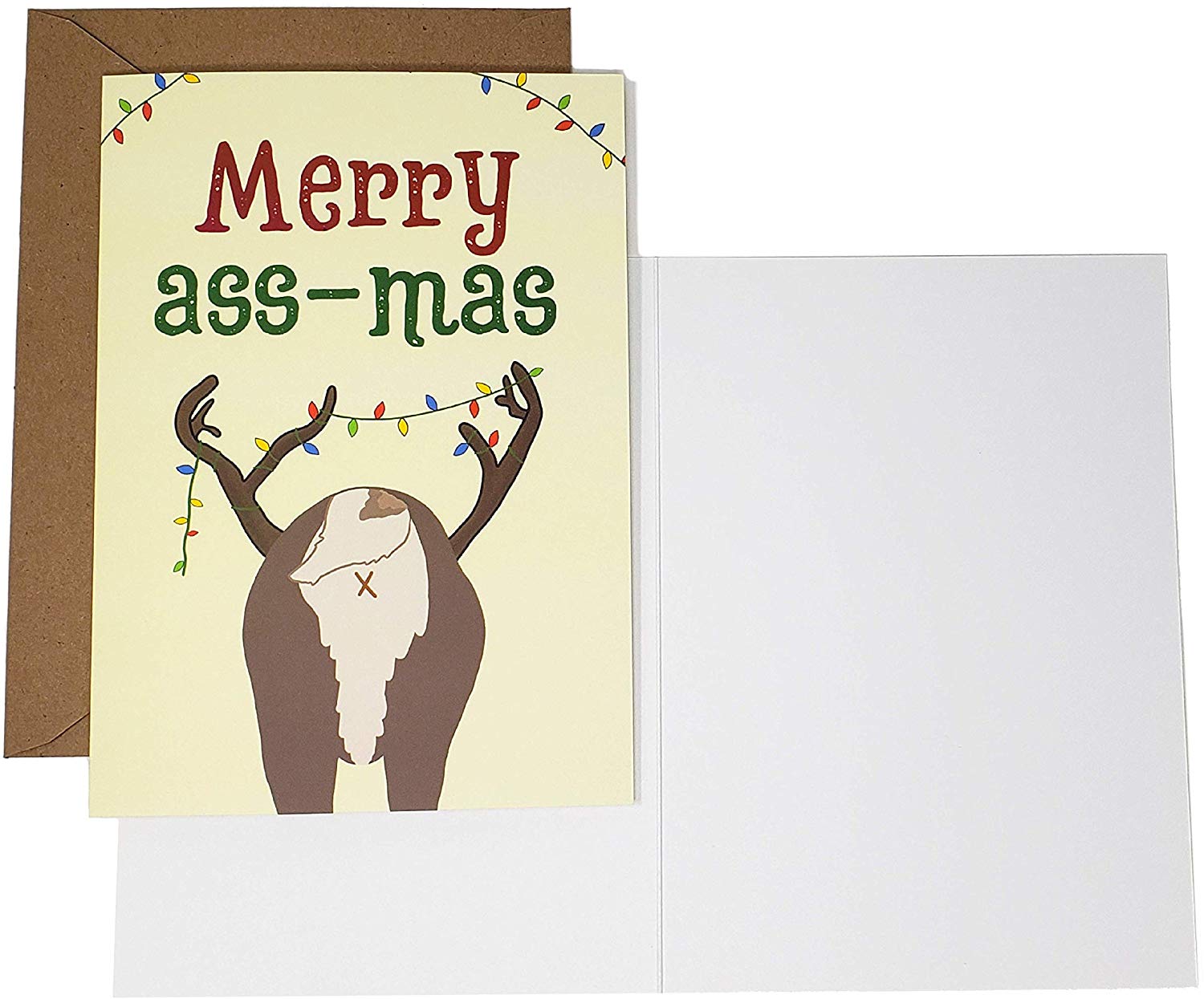 Merry Ass-Mas - Dirty Card - Naughty Adult Greeting Card - Sleazy Greetings