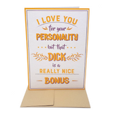 Really Nice Bonus - Dirty Card - Naughty Adult Greeting Card - Sleazy Greetings