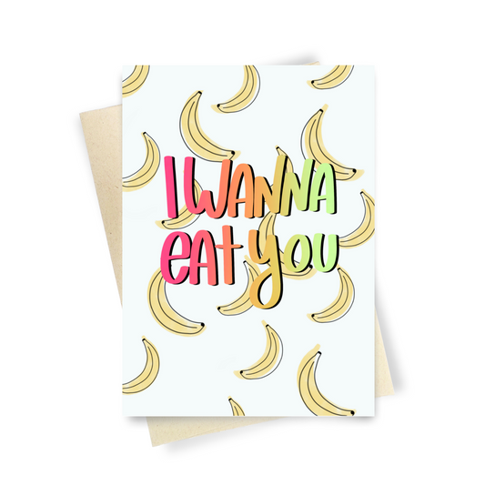 Banana Love - Dirty Card - Naughty Adult Greeting Card - Sleazy Greetings