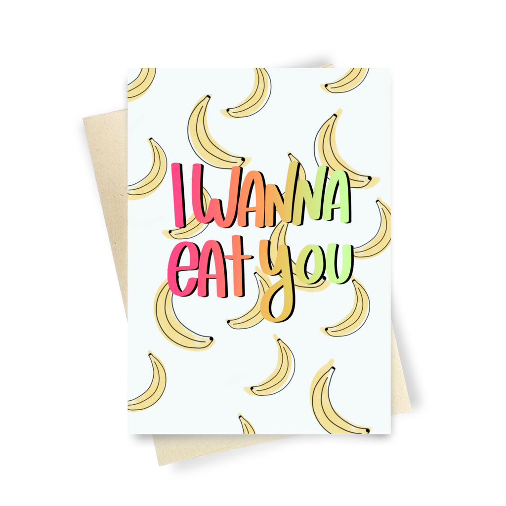 Banana Love - Dirty Card - Naughty Adult Greeting Card - Sleazy Greetings
