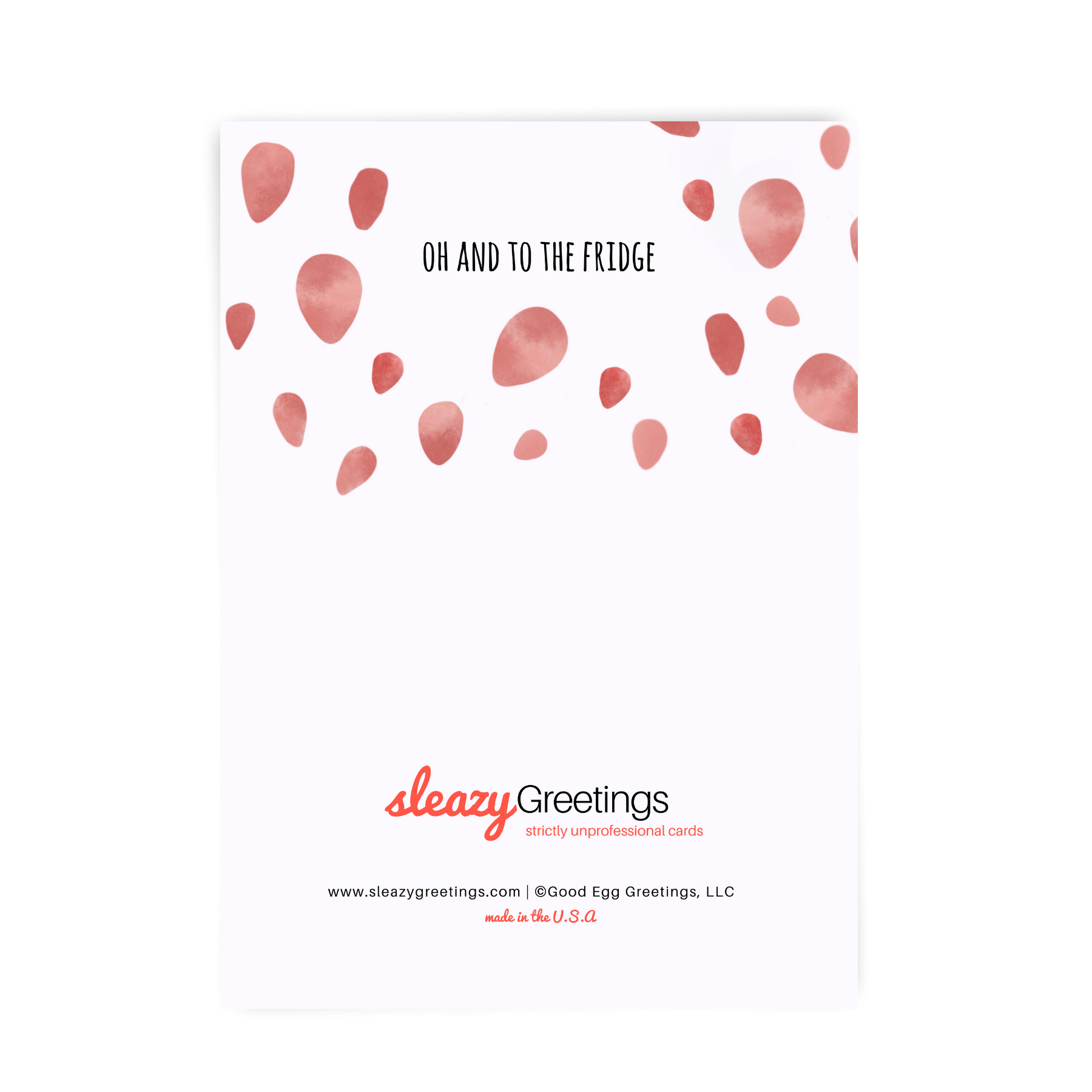 To The Bedroom And Back - Dirty Card - Naughty Adult Greeting Card - Sleazy Greetings