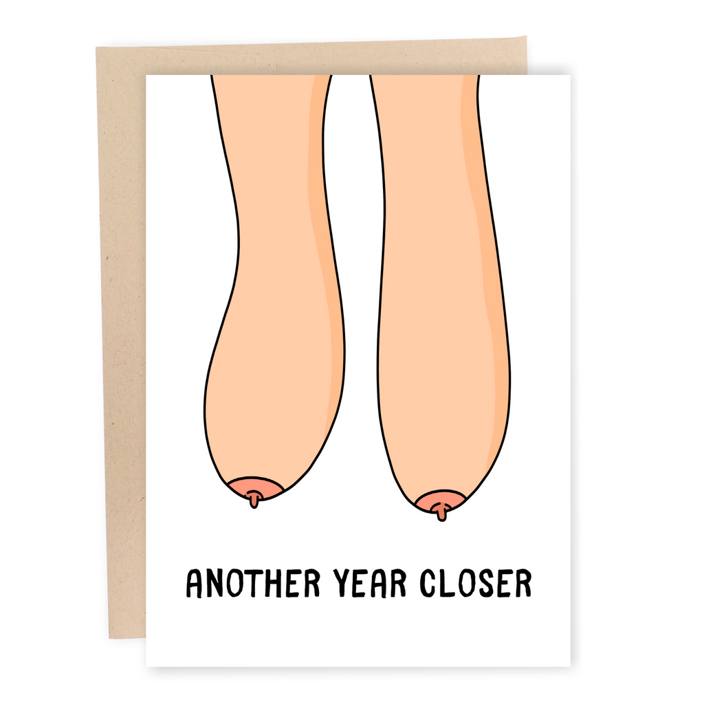 Funny 30th Birthday Card For Women - Saggy Boobs Card Sleazy Greetings