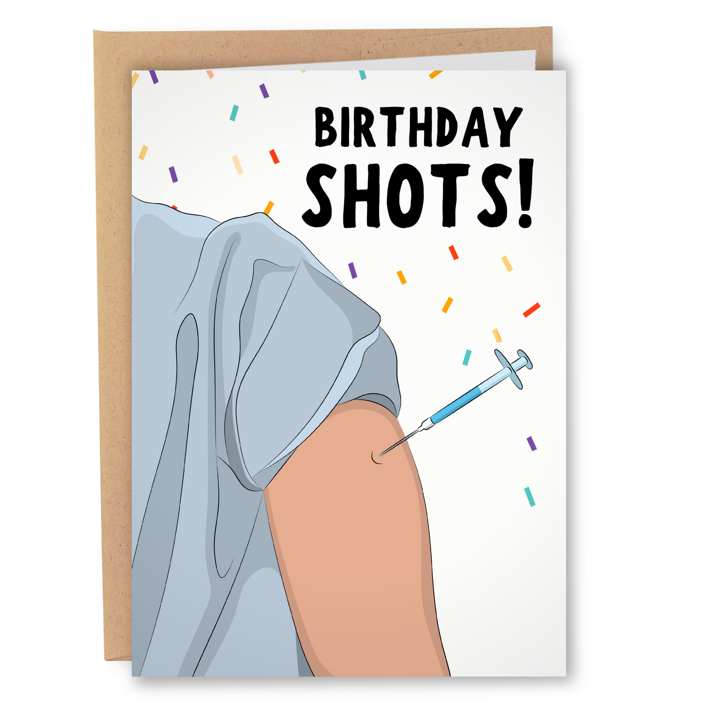 Funny Covid Shot Birthday Shots Card - Sleazy Greetings