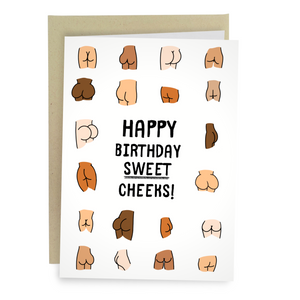 funny butt birthday card sweet cheeks ass