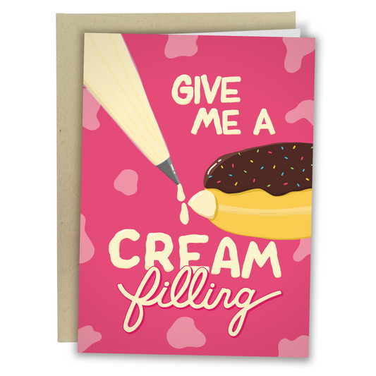 donut cream filling sex naughty birthday card