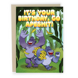 Go Apeshit - Dirty Card - Naughty Adult Greeting Card - Sleazy Greetings