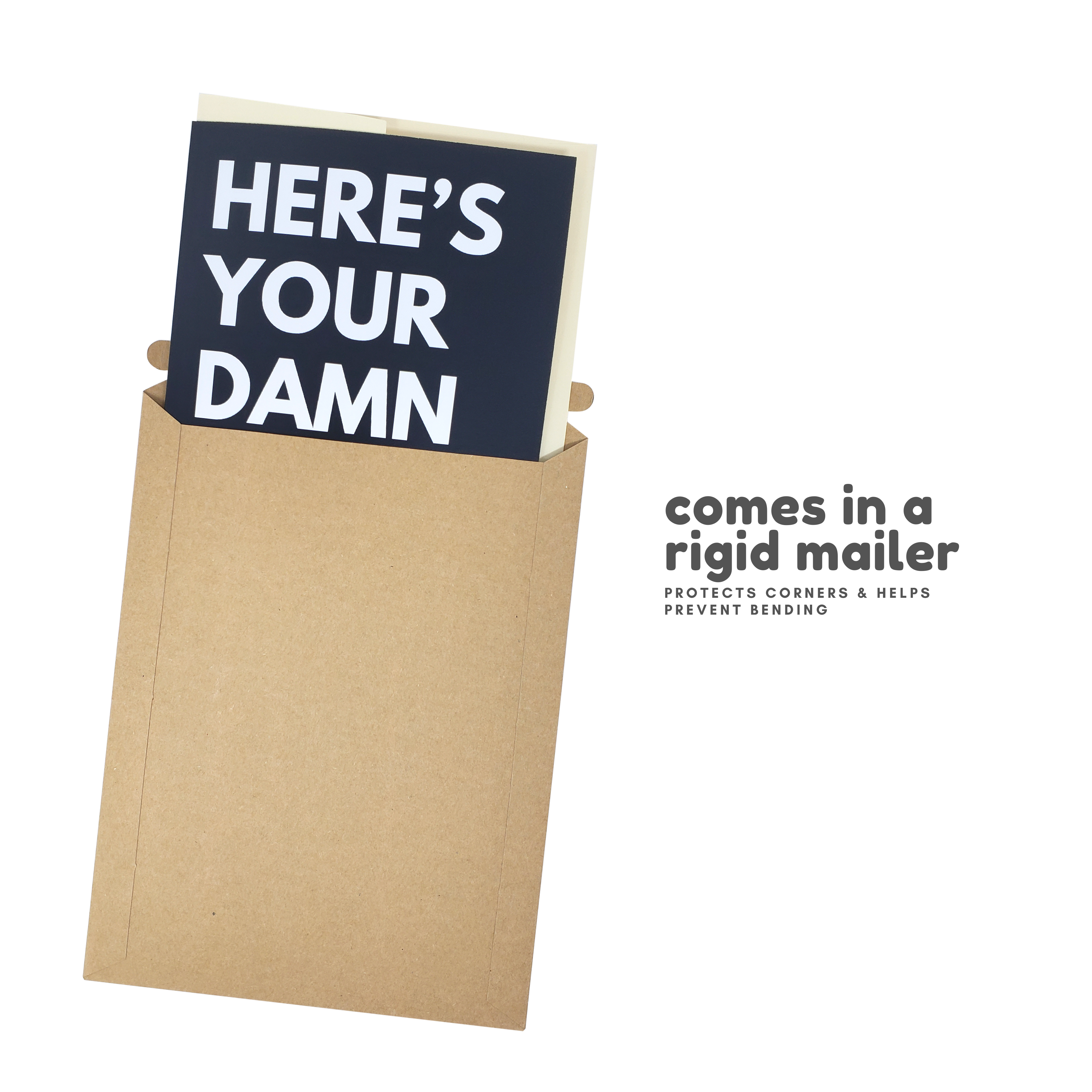 Here's Your Damn Card - Dirty Card - Naughty Adult Greeting Card - Sleazy Greetings