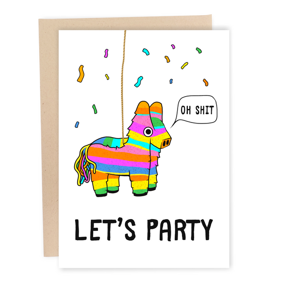 funny pinata birthday card for adult