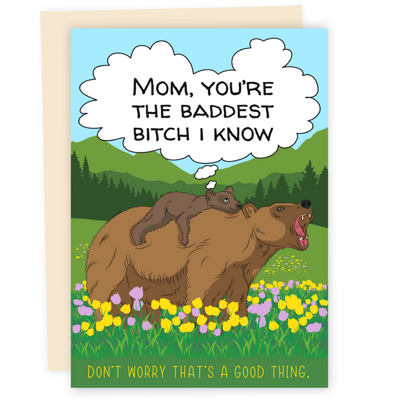 Baddest Bitch I Know - Dirty Card - Naughty Adult Greeting Card - Sleazy Greetings