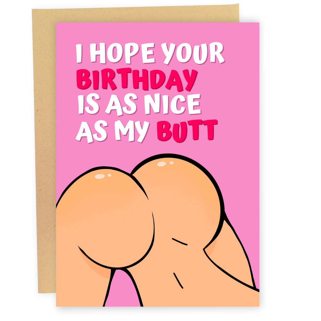 Funny Butt Card For Birthday