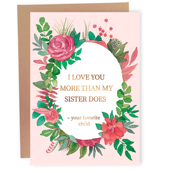 More Than My Sister Does - Dirty Card - Naughty Adult Greeting Card - Sleazy Greetings