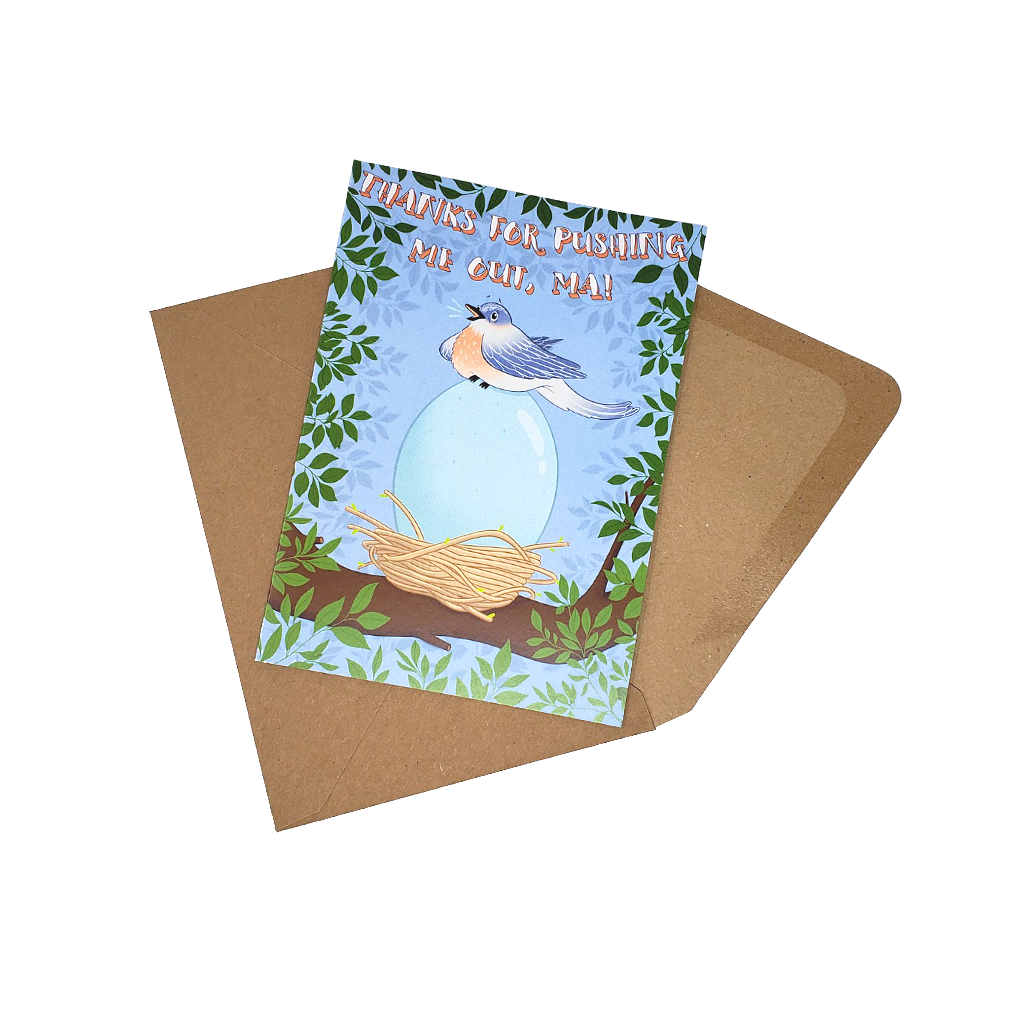 Thanks For Pushing Me Out - Dirty Card - Naughty Adult Greeting Card - Sleazy Greetings