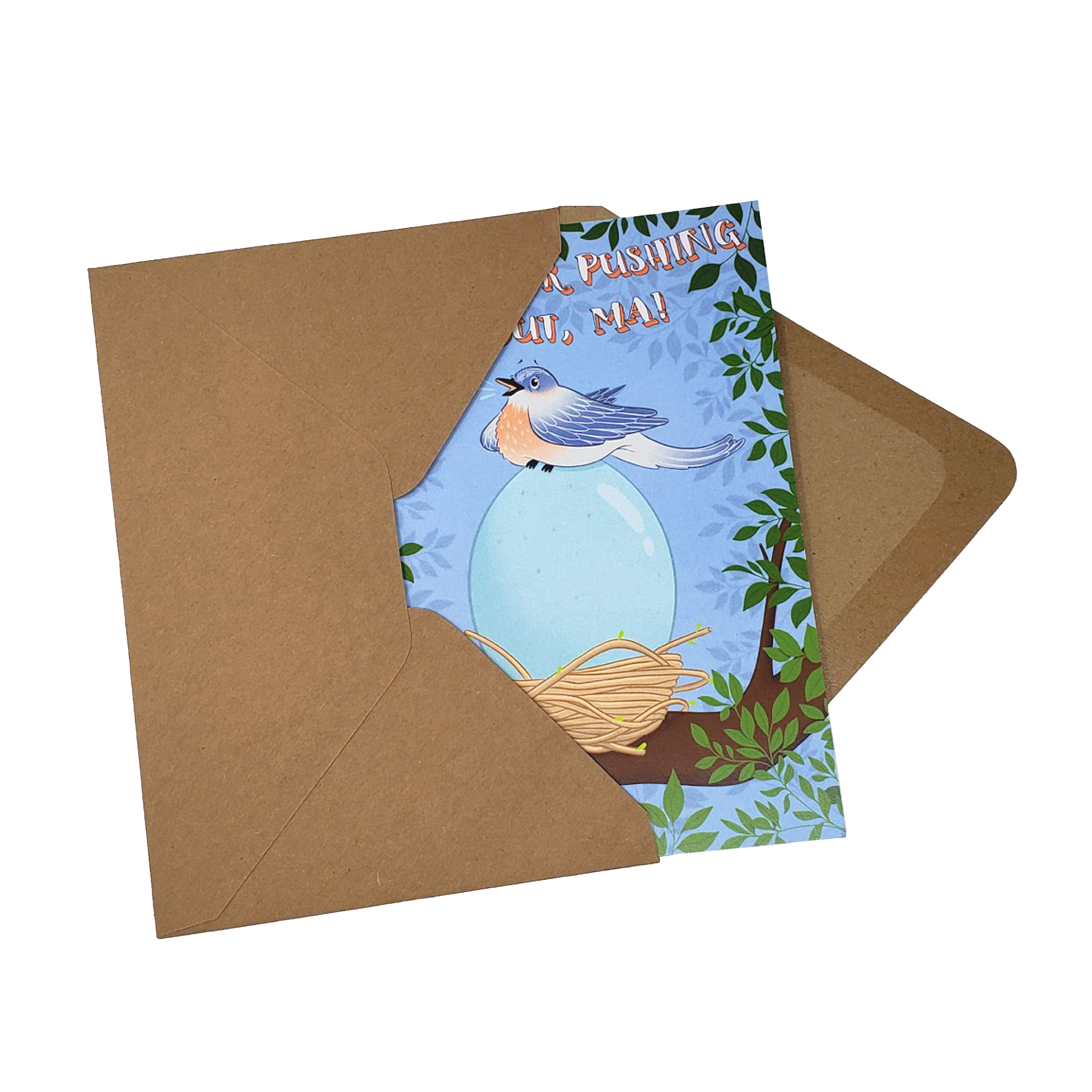 Thanks For Pushing Me Out - Dirty Card - Naughty Adult Greeting Card - Sleazy Greetings