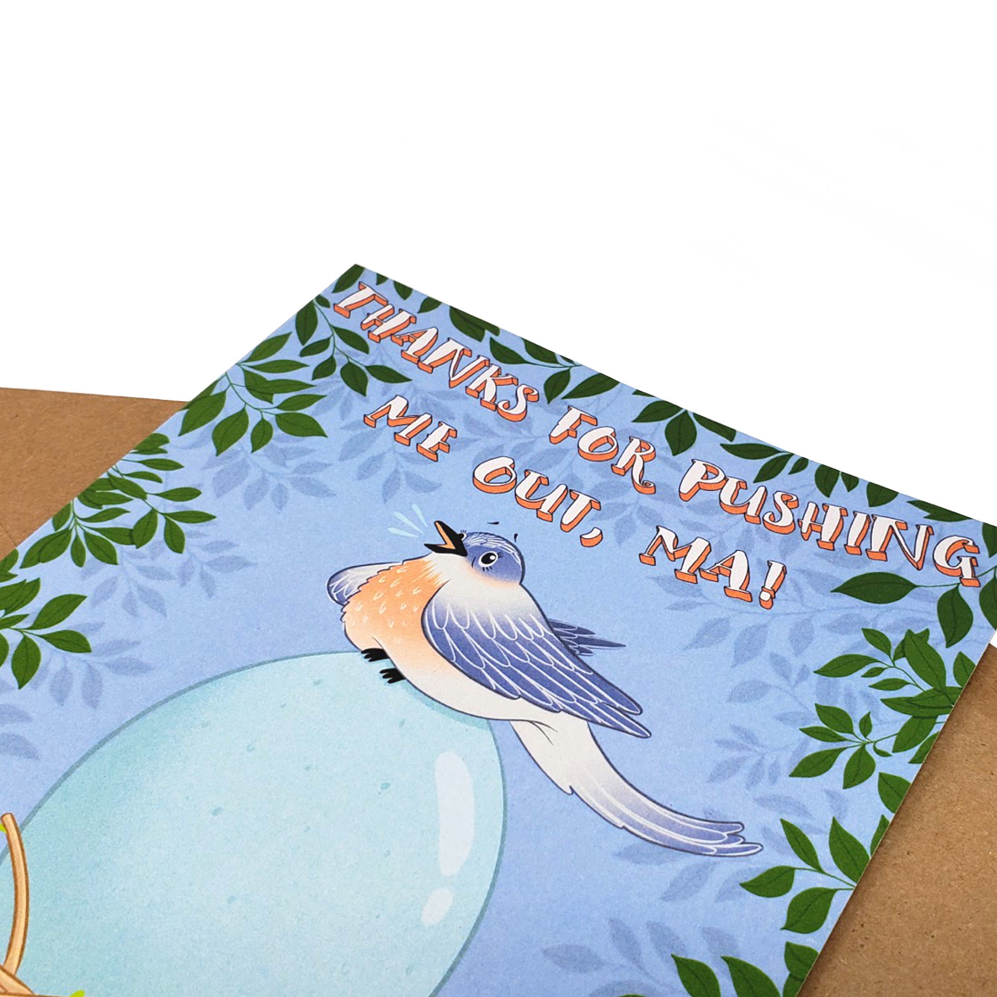 Thanks For Pushing Me Out - Dirty Card - Naughty Adult Greeting Card - Sleazy Greetings