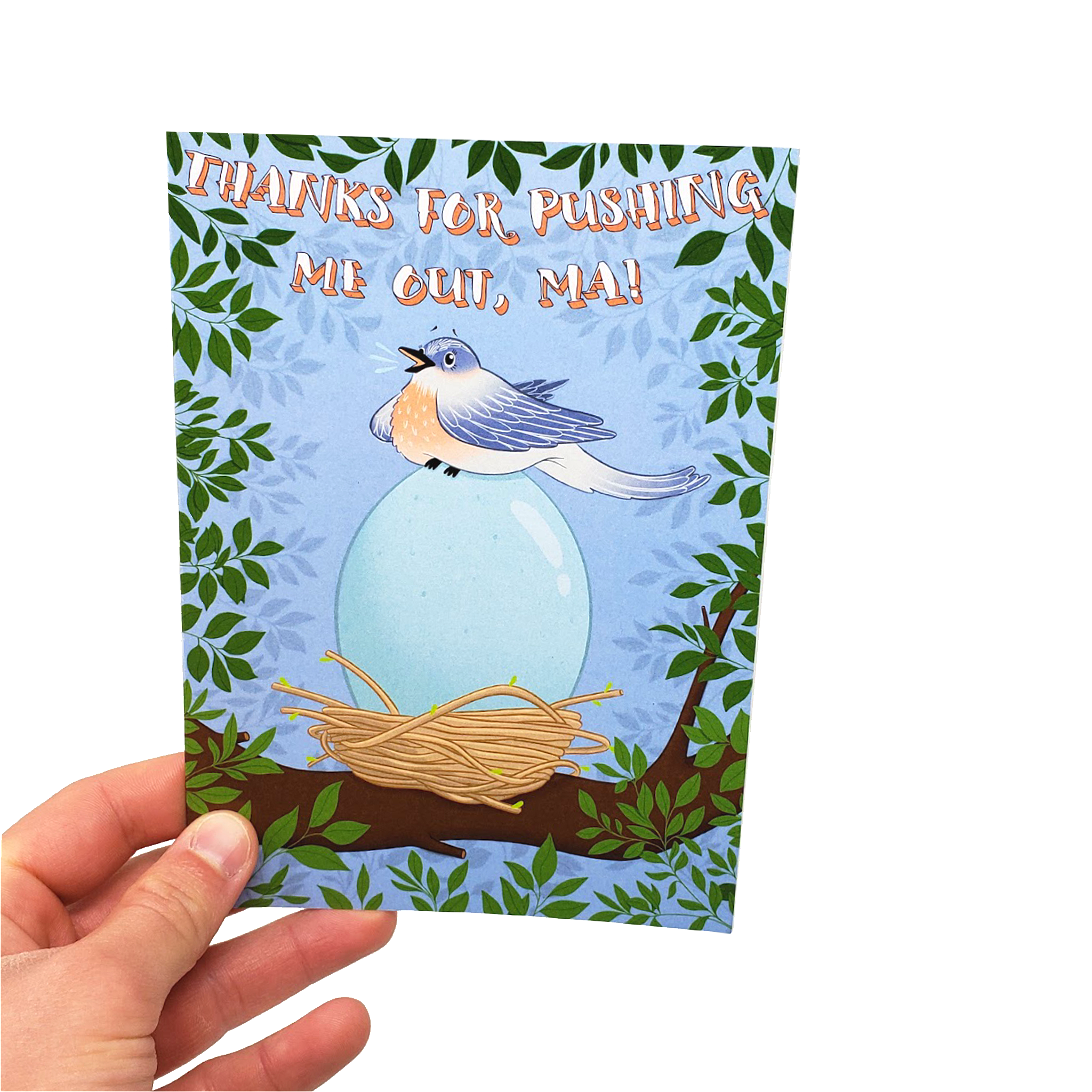 Thanks For Pushing Me Out - Dirty Card - Naughty Adult Greeting Card - Sleazy Greetings