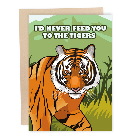 Tiger King Joe Exotic Carole Baskin Funny Birthday Anniversary Card