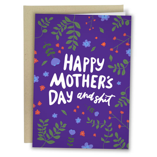 Funny Mother's Day Card With Flowers And Plants