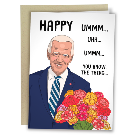 Joe biden holding flowers