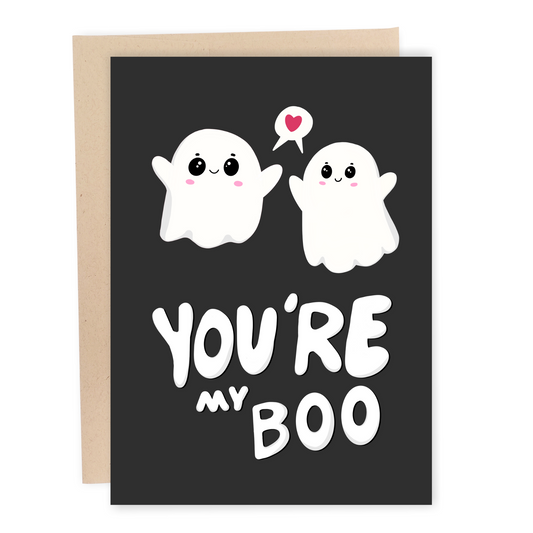 funny you're my boo greeting card halloween ghost birthday anniversary