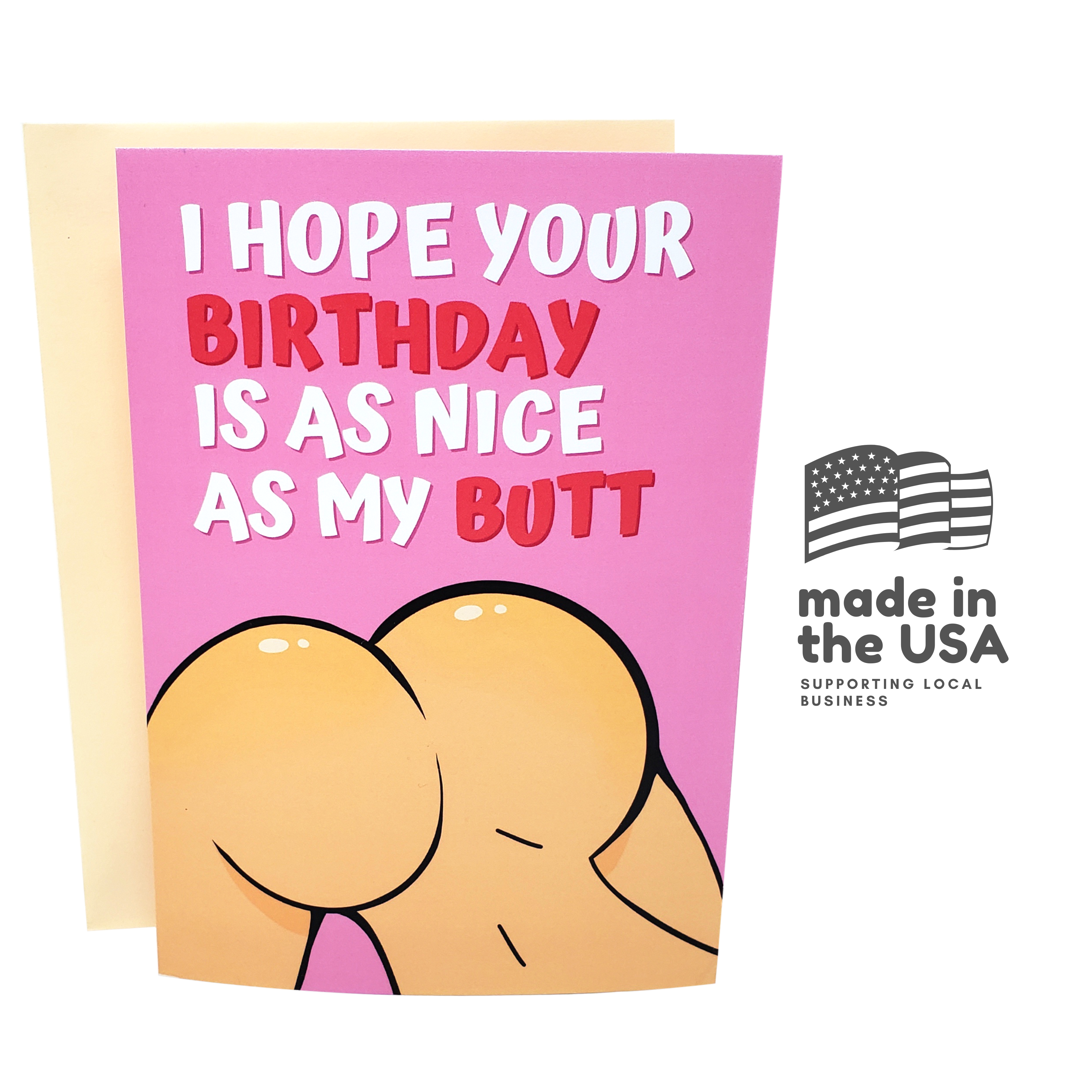 As Nice As My Butt - Dirty Card - Naughty Adult Greeting Card - Sleazy Greetings