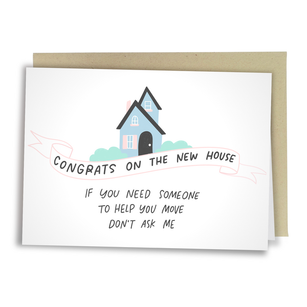 LEMON LOCO Grußkarte 'Your New Home Is Haunted' – Lustiger Einzugsspruch, 12,7 X 17,8 Cm, Mit Umschlag