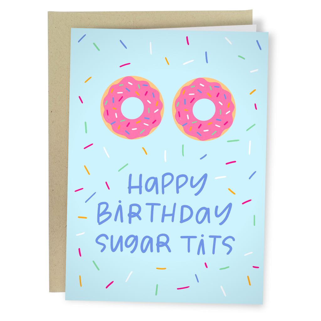Funny Birthday Card Happy Birthday Sugar Tits Sleazy Greetings